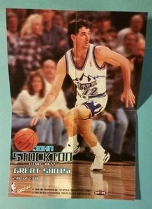 HOF JOHN STOCKTON (SP) MINI POSTER GREAT SHOT #28 UTAH JAZZ * 1998 HOOPS NBA - Bild 1 von 1