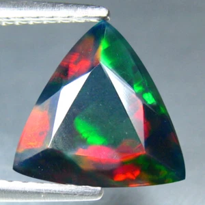 1.77 CTS AWE-INSPIRING FIRE FLASHING NATURAL WELO SOLID BLACK FIRE OPAL - Picture 1 of 3