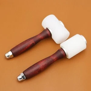 T-Shape Leather Carving Hammer Wood Handle Nylon Mallet Punch Tool Manual DIY - Picture 1 of 14
