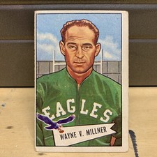 1952 Bowman Wayne Millner 57 Rookie Rc Card Coach Large Philadelphia Eagles B