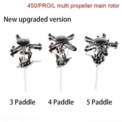 Helicopter Simulation 3 4 5 Blades Main Rotor Head Set Spindle For 450 Pro 480E - Image 1 of 4