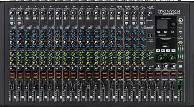 Mackie ONYX24 24-Channel Analog Mixer w/ Multi-Track USB/3-Band EQ+Bluetooth - Image 1 of 4