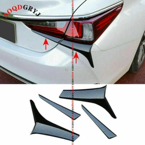 For Lexus ES350 ES300h 2019-2022 Carbon Look Rear TailLight Molding Trim Strips - Picture 1 of 4