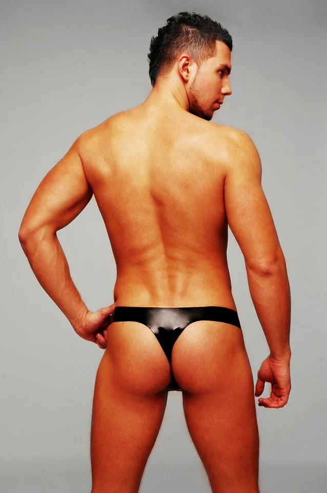 Latex String Latexstring Fetisso Mini Slip Penishülle Tanga Rubber Kondom Maske - Bild 1 von 4