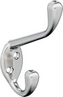 H5545126 | Noble Double Prong Decorative Wall Hook | Polished Chrome Hook for Co