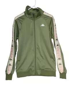 Chaqueta deportiva Kappa 222 Banda Dullo 2 para hombre con cremallera completa L verde rosa nueva con etiquetas - Imagen 1 de 12