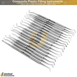 Nuevo conjunto de 17 instrumentos de relleno de plástico compuesto restaurador de amalgama dental - Imagen 1 de 15
