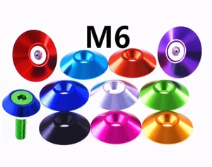M6 Anodized Aluminum Conical Washers Countersunk Flat Head Screw Gasket - Picture 1 of 5