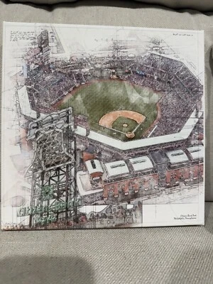 Citizens Bank Park Canvas Wall Art Philadelphia Phillies Baseball Stadium Art - Image 1 of 2