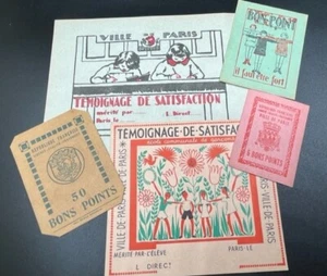 SET 5 GUTE PUNKTE / BELOHNUNG / STADT PARIS / ALTE SCHULE OLD SCHOOL - Bild 1 von 4