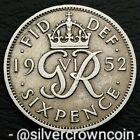 UK, Great Britain 6 Pence 1952. KM#875. Sixpence. 6d. Lucky Wedding Coin.