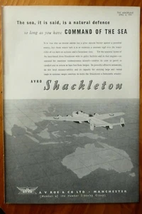 4/1951 PUB AVRO SHACKLETON RAF COASTAL COMMAND AUSTRALIA ORIGINAL AD - Foto 1 di 1