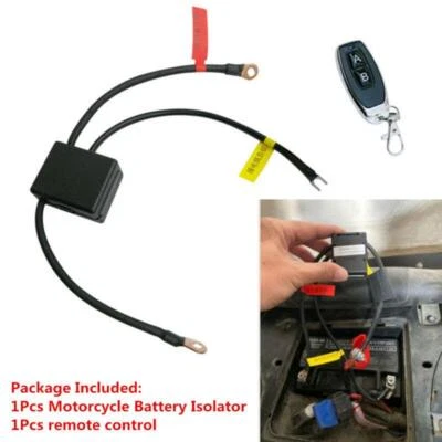 Interruptor maestro aislador desconexión batería motocicleta 12V control remoto inalámbrico Foto 1 de 4