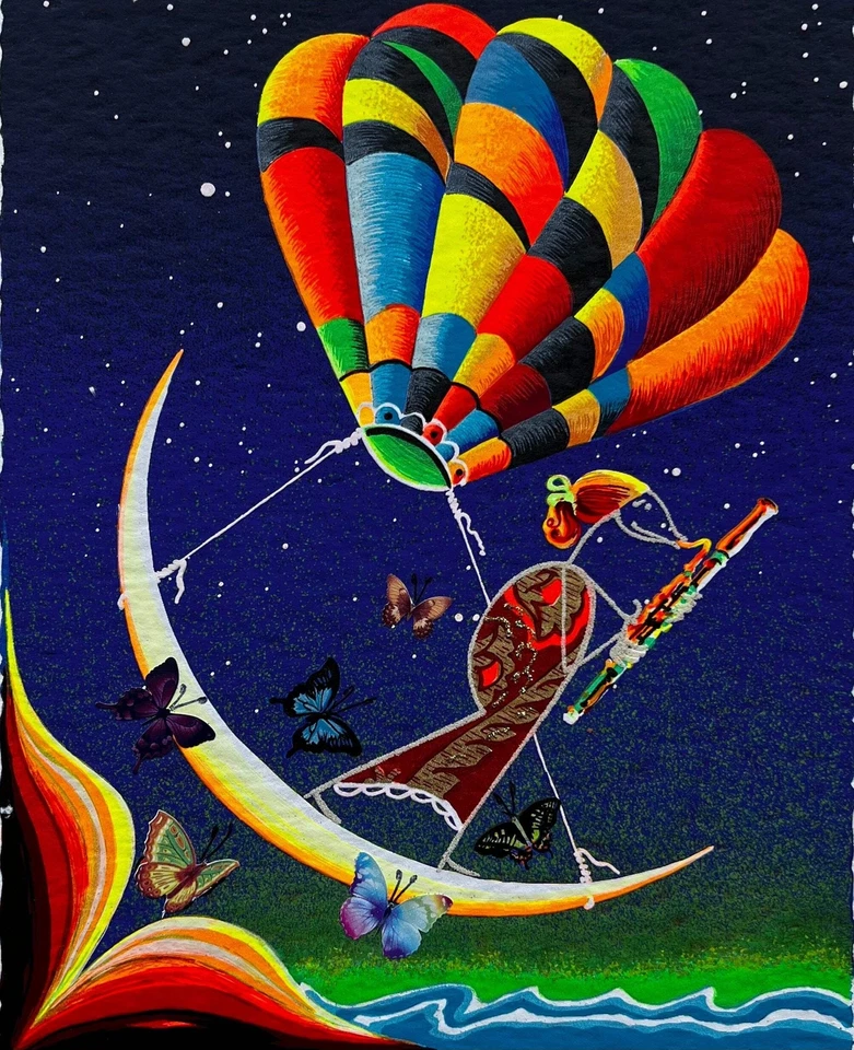 Concertino con volo di farfalle Meloniski da Villacidro Opera SERIGRAFIA Moderna - Immagine 1 di 1