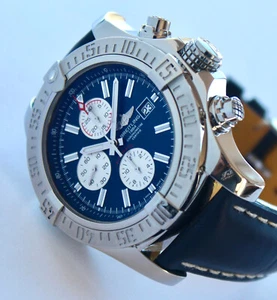 BREITLING Watch, A13371 SUPER AVENGER II, automatic chronograph, 48mm, BLUE!!! - Picture 1 of 9