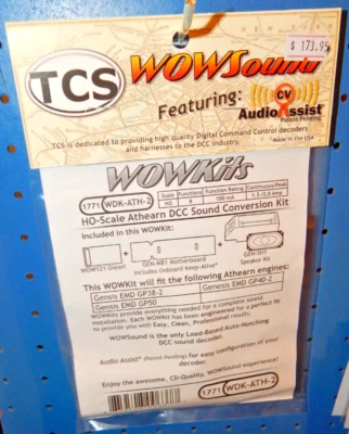 TCS #1771 WDK-ATH-2 WOWKit DCC Sound Conversion Kit for Athearn Locomotives NEW - Image 1 of 2
