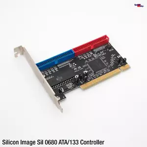 Silicon Image SIL 0680 RAID 2-Port IDE ATA 133 PATA UDMA Controller PCI Card - Picture 1 of 3