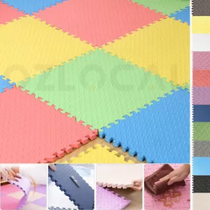 EVA Foam Floor Mat Heavy Duty Interlocking Gym Exercise Baby Kids Puzzle Playmat - Picture 1 of 36