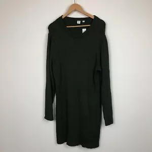 Neu mit Etikett Gap Damen geripptes Puffärmel Pullover Minikleid Langarm grün Größe XXL - Bild 1 von 5