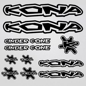 Calcomanías Kona Cinder Cone marco bicicleta pegatinas horquilla bmx mtb adhesivo vinilo ORACAL - Imagen 1 de 7