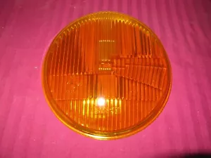 NOS Porsche Bosch H4 Yellow Glass Headlight Lens 1971 - 1986 - Picture 1 of 5