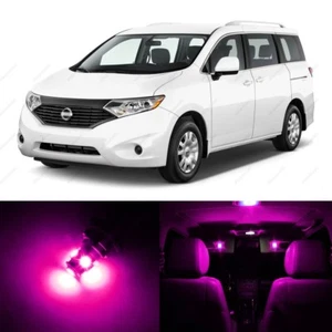 Paquete de 15 luces interiores LED rosas para Nissan Quest 2011-2017 + herramienta de palanca - Imagen 1 de 7