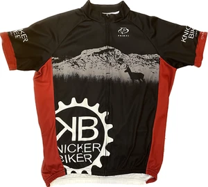 Primal Wear Cycling Jersey Men’s Montana mountains red black white SIZE Medium - Picture 1 of 4