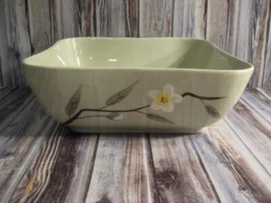 WEIL WARE BLÜTE SELADON 8" QUADRATISCHE GEMÜSESCHALE mit grünem Innenraum - Bild 1 von 1