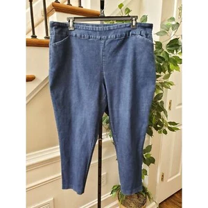 Est. 1946 Women's Blue Denim Cotton Pull On Skinny Fit Classic Jeans Pants 22W - Picture 1 of 12
