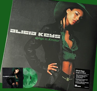 Alicia Keys SONGS IN A MINOR 2021 VMP Green Galaxy Vinyl 2LP SEALED OOP - Image 1 of 3