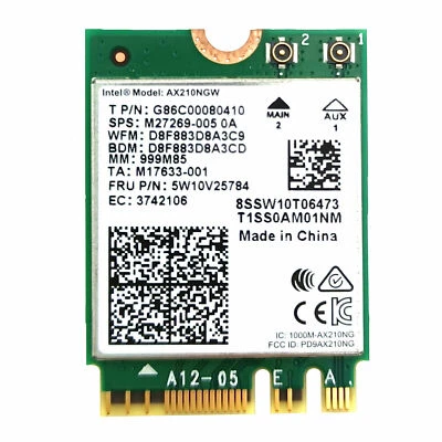 Intel AX210 AX210NGW WiFi 6E adapter Dual Band Network Card Bluetooth 5.2 Window - Image 1 of 4