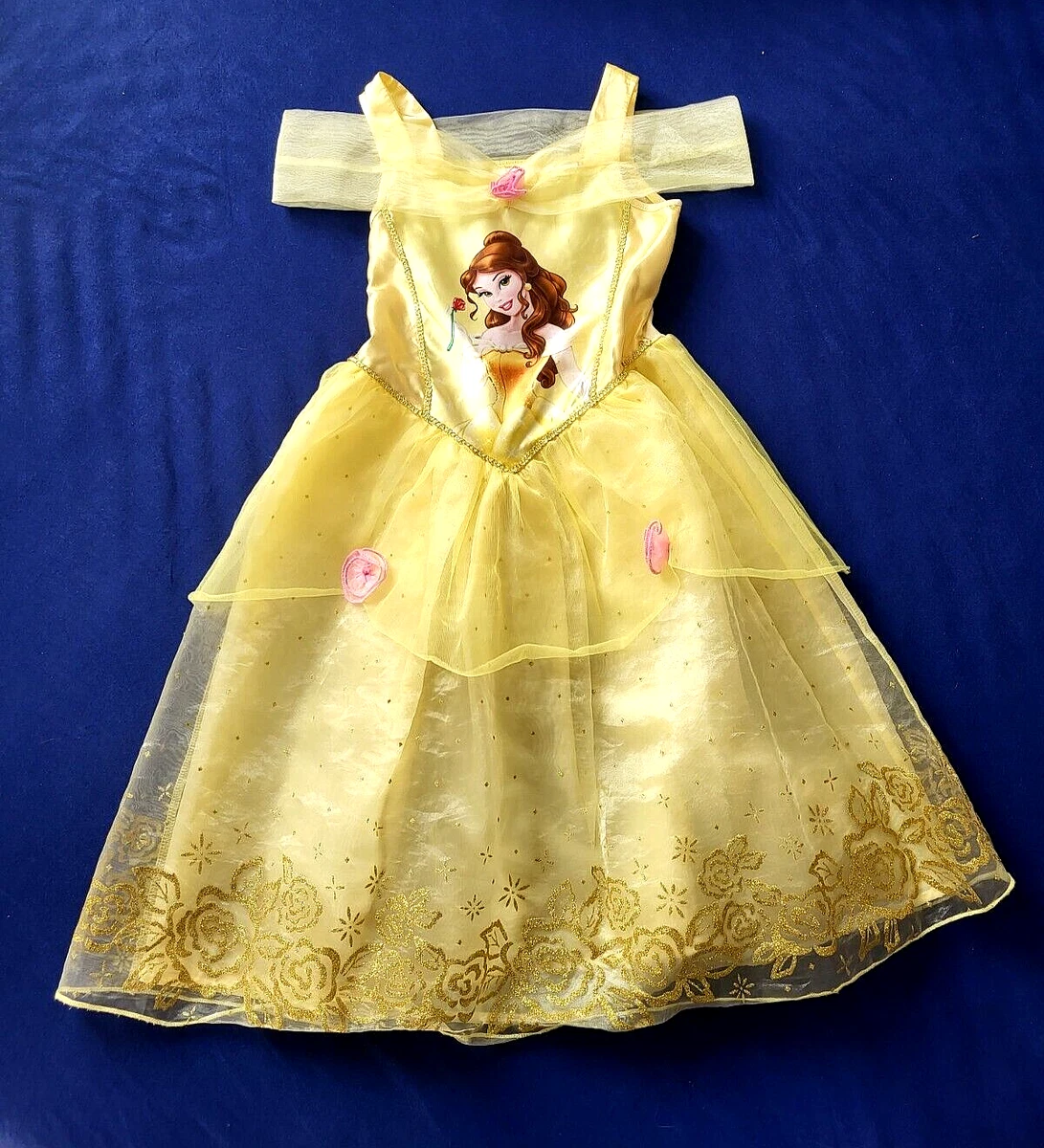 Prinzessin Belle Verkleidungskostüm Für Mädchen – Elegantes Kleid Mit Schleife & Rock, Perfekt Für Halloween, Karneval & Rollenspiel