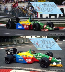 Decals Benetton B188 Belgium GP 1988 1:32 1:43 1:24 18 F1 slot Belgica calcas - Picture 1 of 3