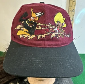 Daffy Duck & Speedy Gonzales Looney Tunes Snapback Hat Rare VTG NOS 90s - Picture 1 of 8