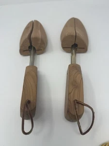 M-4 Wooden Shoe Keepers with Leather Straps by Rochester Shoe Tree Company - Picture 1 of 7