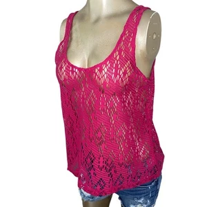 Kirra Lace Open Tank Hot Pink Beach Lightweight Medium - Bild 1 von 7