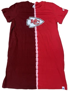 Starter L Large Red Kansas City Chiefs Ace Tie-Dye T-Shirt Tee Dress Women's - Picture 1 of 15