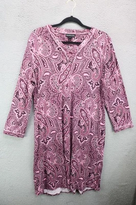 Camisola Miss Elaine manga longa-tamanho grande-paisley-macia-aconchegante chique - Imagem 1 de 4