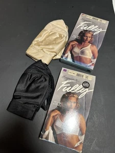 2 40D Vintage Exquisite Form Fully Full Coverage Wireless Bra 548 Black & Beige - Picture 1 of 18