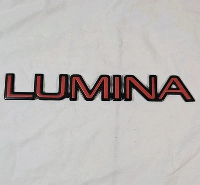 1990-1993 Chevrolet "Lumina" Door/Trunk Emblem - Red+Black - P/N - 10120232 - Image 1 of 4