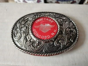 Vintage Harley Davidson belt buckle Heritage Concord New Hampshire NH Pre-Loved - Picture 1 of 5