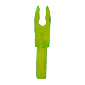 50 Count Bohning G 4mm Arrow F Nocks: Micro. 166": Clear Fluorescent Green NOS - Picture 1 of 3