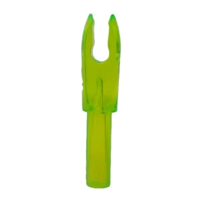 50 Count Bohning G 4mm Arrow F Nocks: Micro. 166": Clear Fluorescent Green NOS - Image 1 of 3