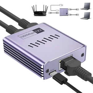 RJ45 Ethernet Splitter LAN Extender Adaptateur Haute Vitesse 1000Mbps - Photo 1/27