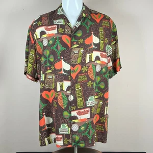 Shag Frankie's Tiki Room Mens Hawaiian Shirt 2XL Bar Josh Agle Vegas Gambling - Picture 1 of 7