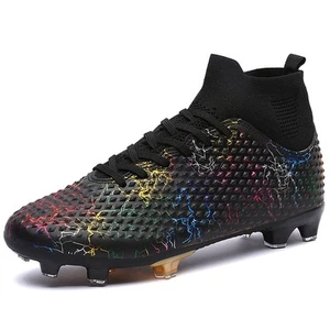 MIGPOGZAI Men's Soccer Shoes High-Top Soccer Cleats Outdoor Breathable Athlet... - Picture 1 of 7