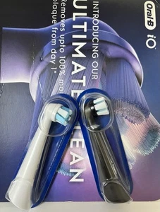 Oral-B iO Unlimited Original Electric Toothbrush Head 2 Sets- 1 White & 1 Black. - Picture 1 of 3