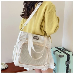 Clear Shoulder Pain Bag Y2K Harajuku Crossbody Bag New High School Bag School - Picture 1 of 16