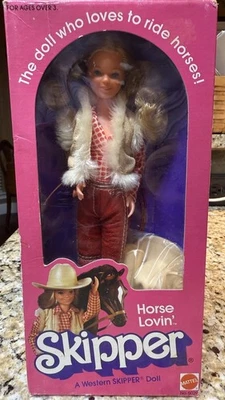 NUEVO EN CAJA Western Horse Lovin Barbie Skipper muñeca 1982 vintage Mattel 5029 Foto 1 de 3