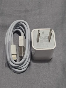 5 Pack Genuine Apple 5W USB Wall  Charger Cube Power Adapter A1835 And Cable New - Picture 1 of 3